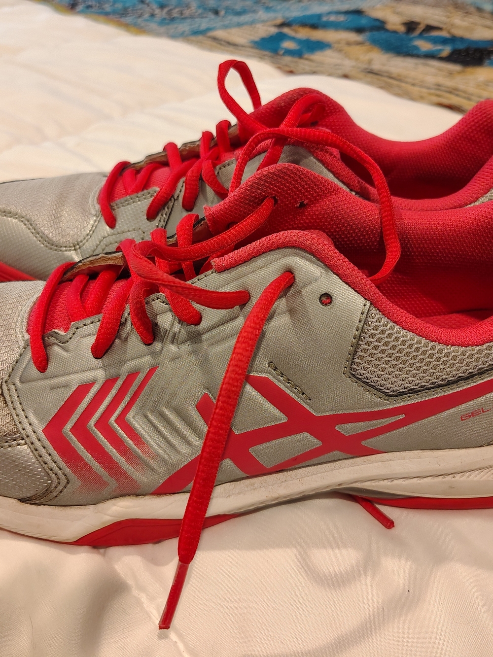 Women's ASICS GEL Dedicate 5 Running Shoes Athletic Sneakers Silver/Pink Sz 10.5 - Picture 4 of 9